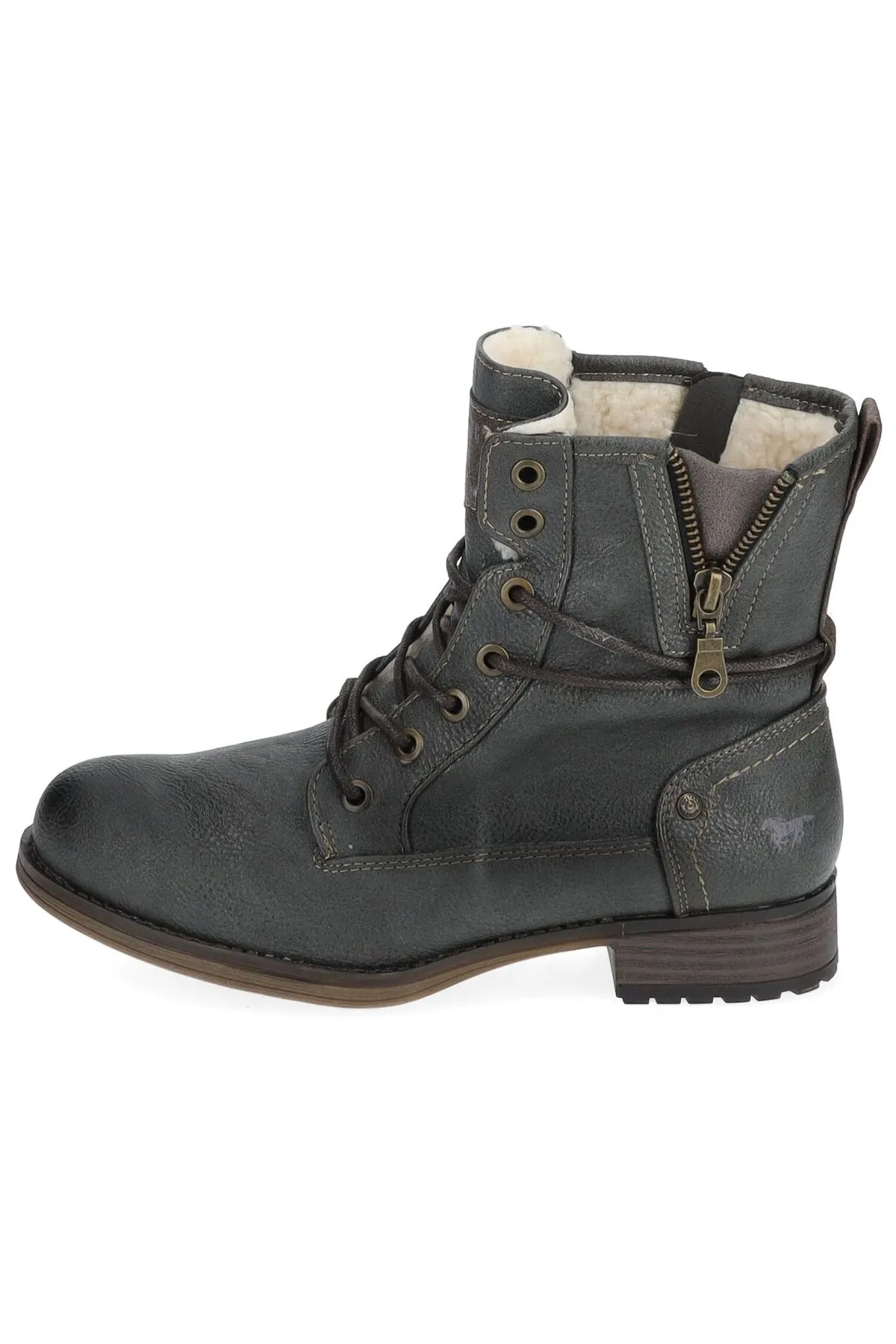 Mustang  Stiefelette - Grau - Blockabsatz