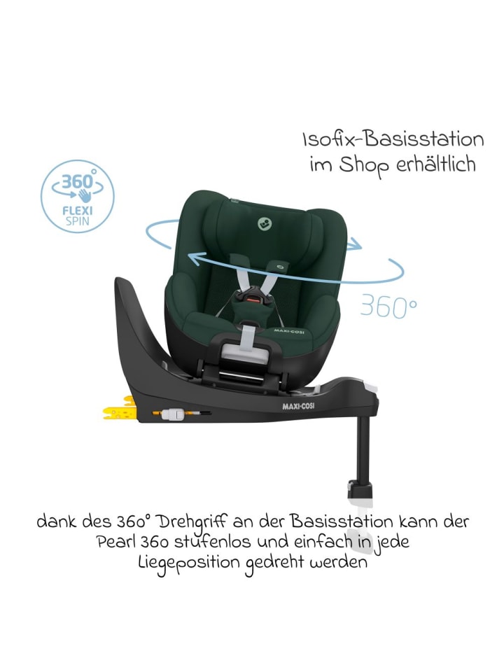 Maxi-Cosi Reboarder-Kindersitz Pearl 360 ab 3 Monate - 4 Jahre in gruen günstig kaufen onesize