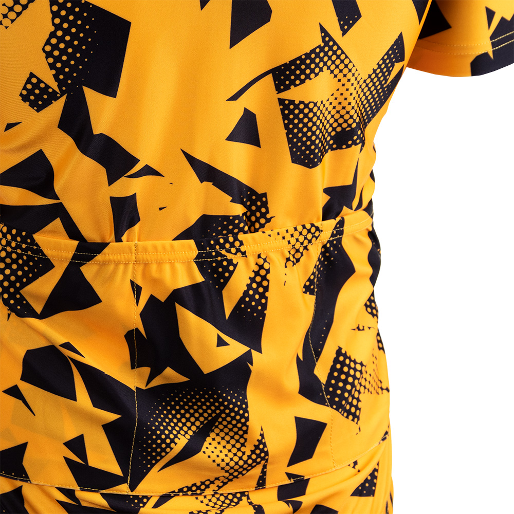 Radtrikot MUSTER schwarz-gelb