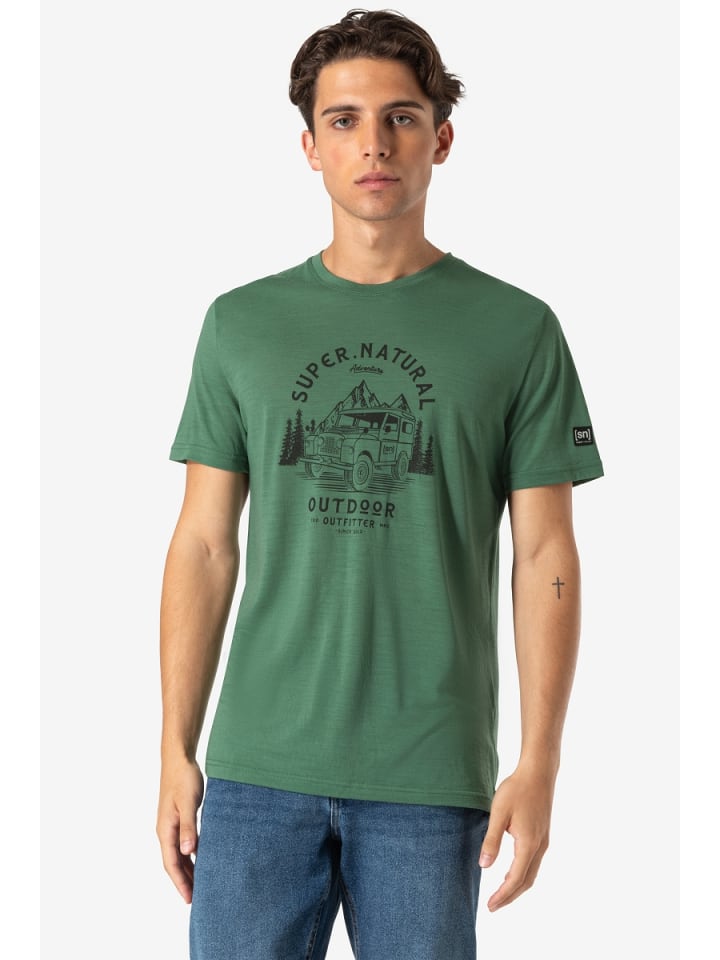 super.natural Merino T-Shirt M LANDI TEE in grün günstig kaufen