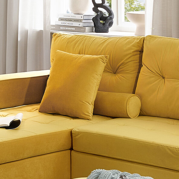 Sofa ROM, Samt Gelb