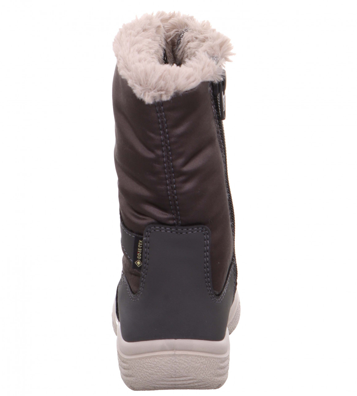 CRYSTAL - Grau Stiefel mit Reißverschluss