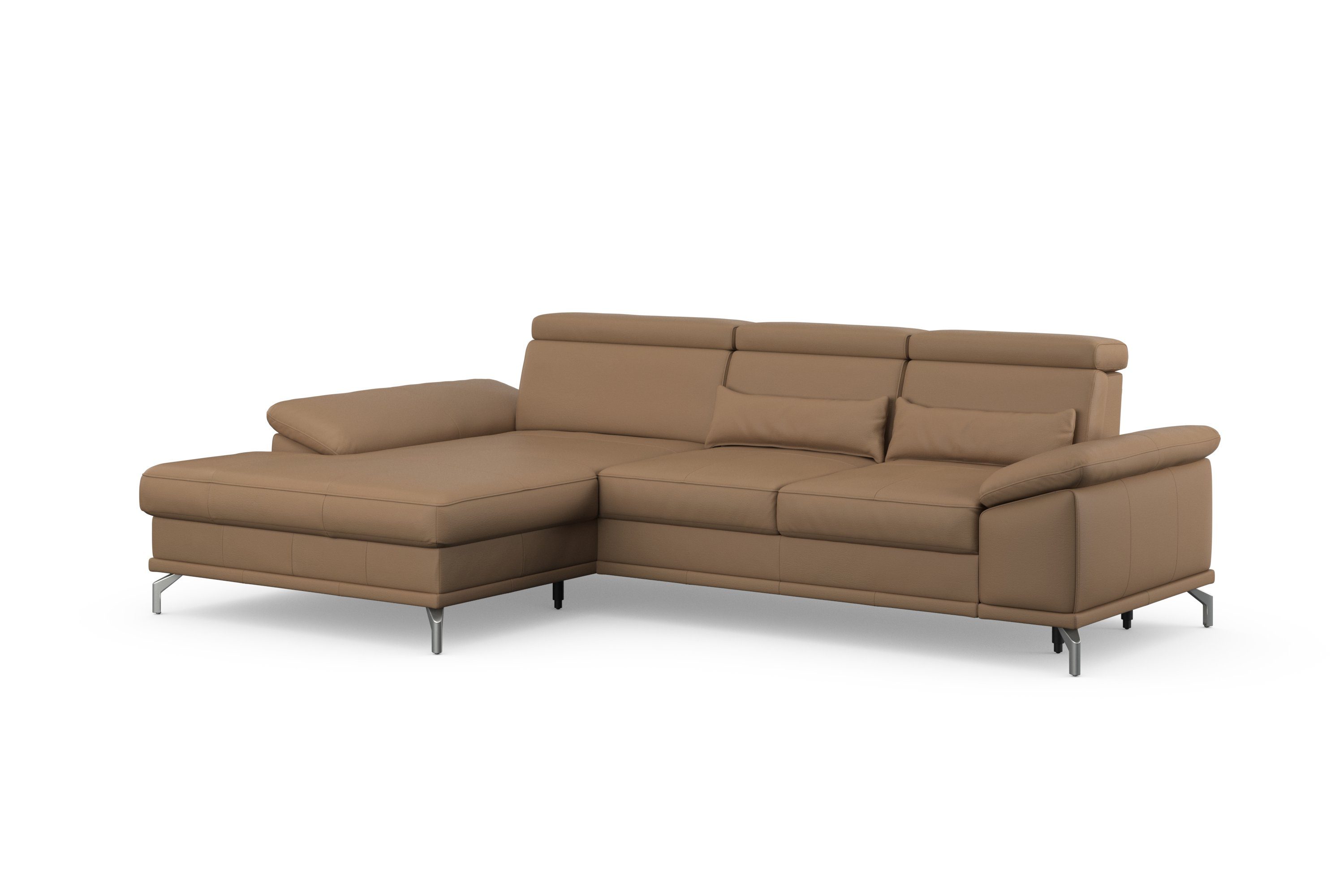 sit&more Ecksofa Cabrio, mit Sitztiefen- und Armteilverstellung sowie Federkern, 2 Nierenkissen