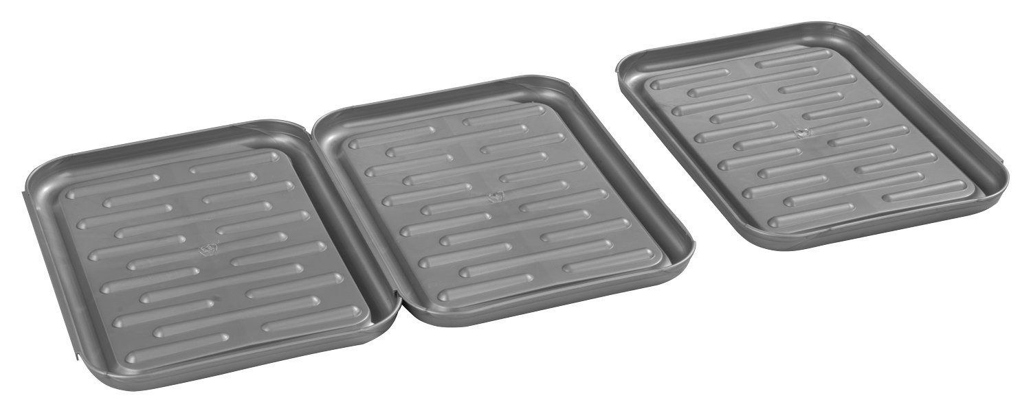 Ruco Schuhabtropfschale JULIAN, grau, (Set, 3-tlg), starrer Kunststoff, je B 27 cm x T 35 cm