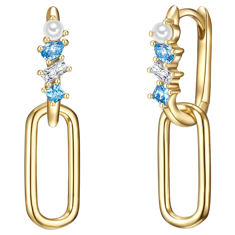 Glanzstücke München Boucles d'oreille en argent Argent sterling Oxyde de zirconium (CZ) Perle de cult Boucles d'oreilles