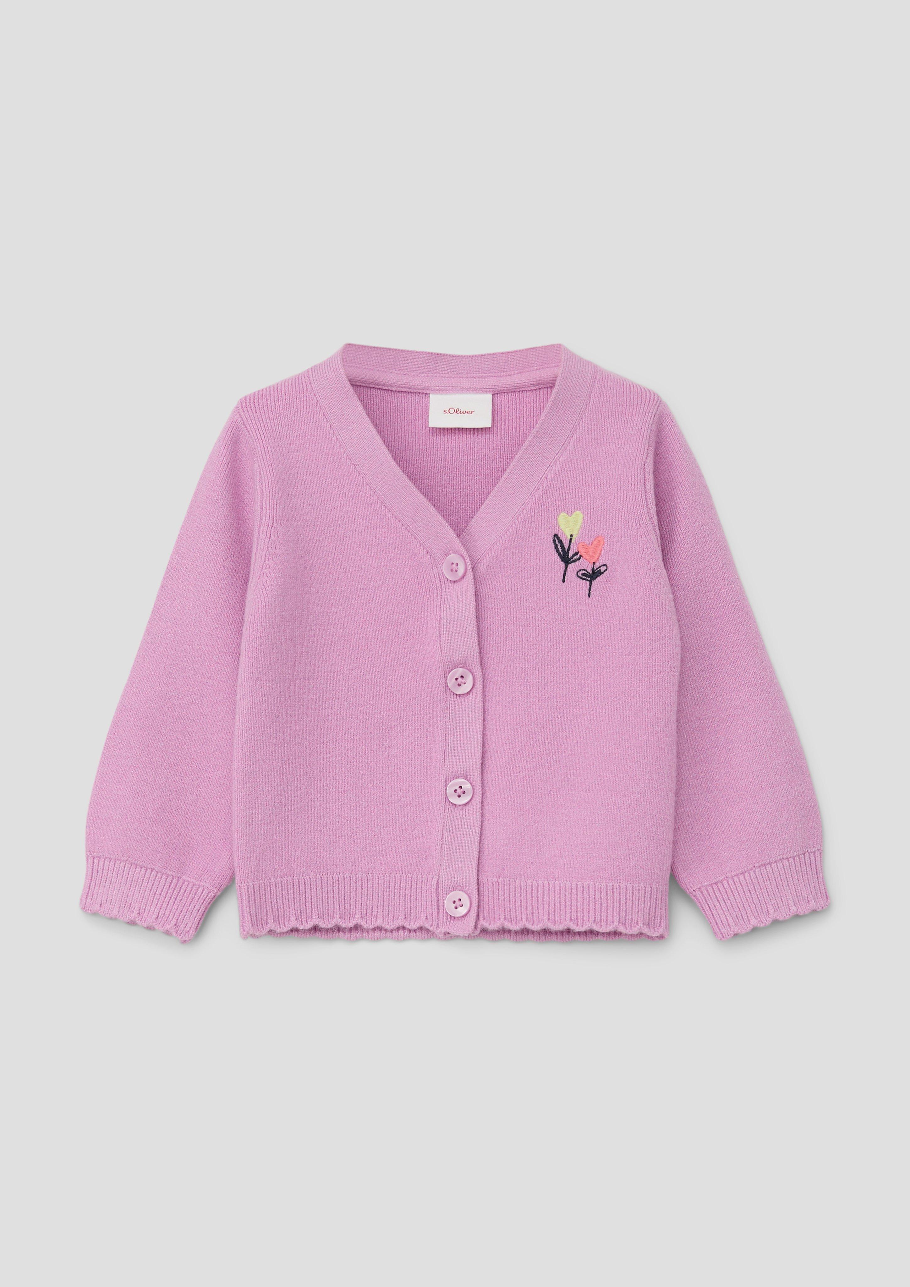 Strickjacke mit Stickerei  2142900-4442