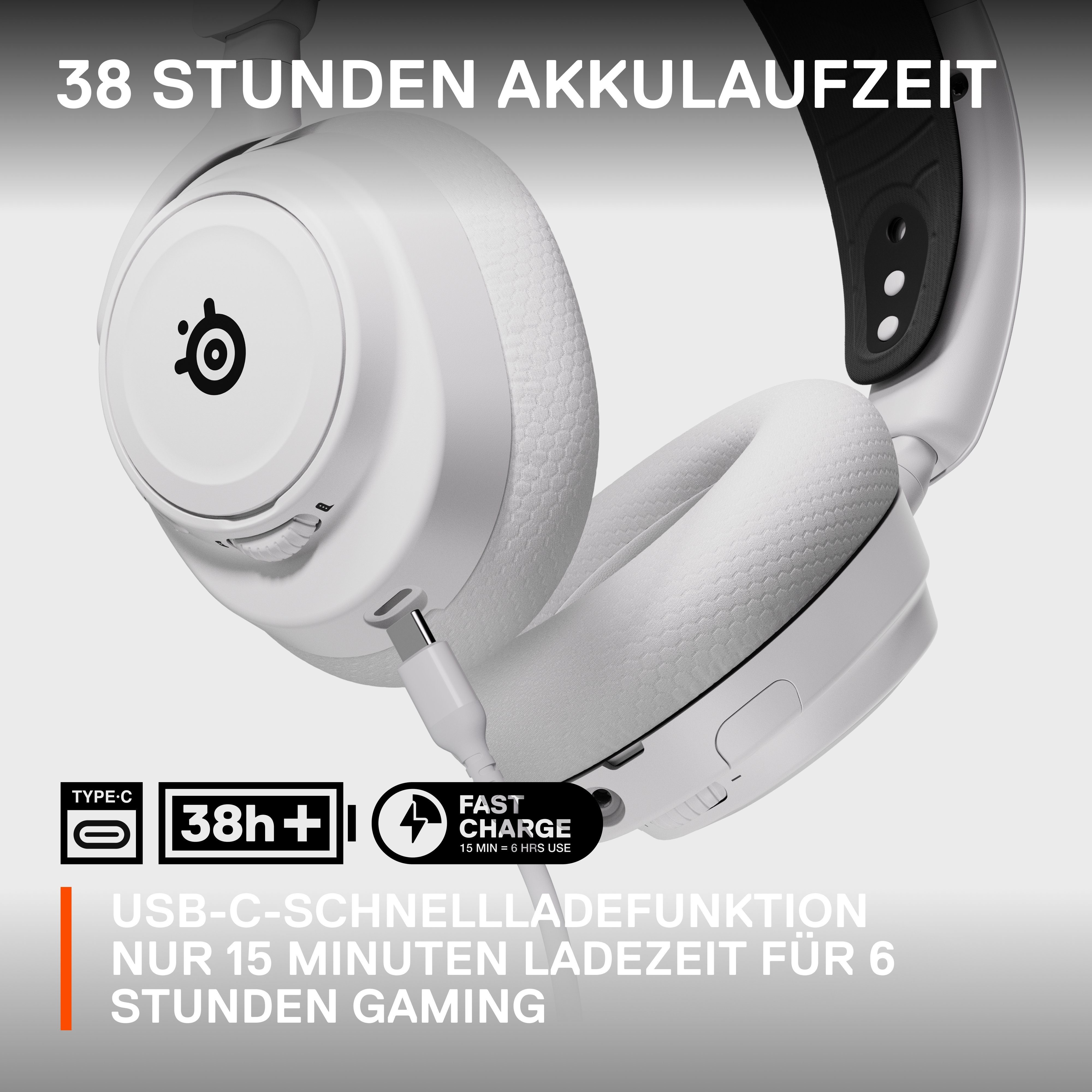 SteelSeries Arctis Nova 7X White Gaming-Headset (Noise-Cancelling)