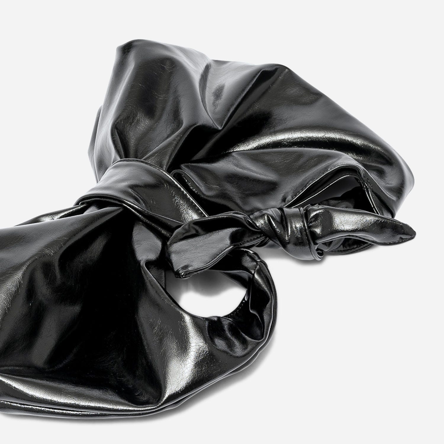 Sac à main TEXTO noir glacé souple
