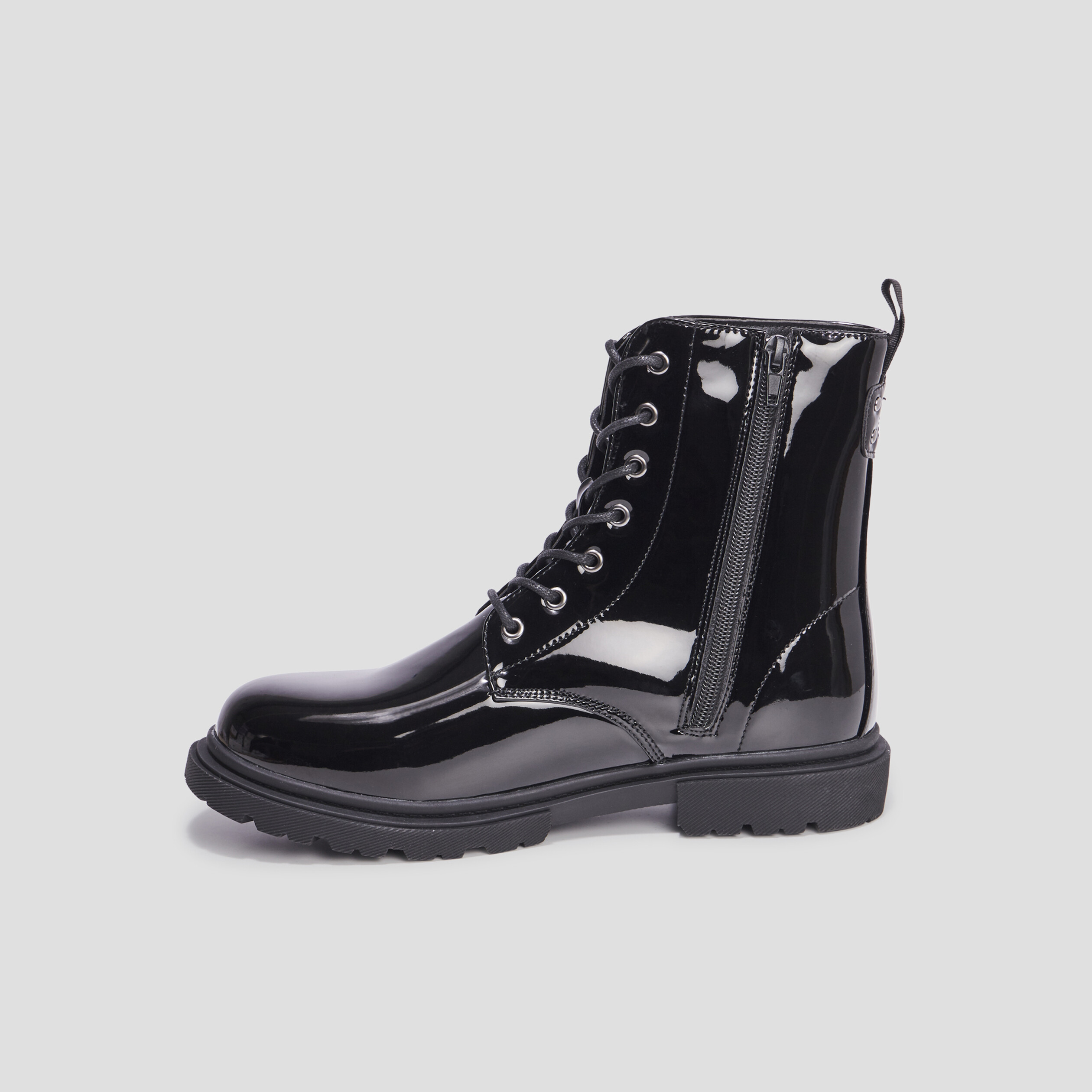 Bottines zippées à lacets noir femme | La Halle