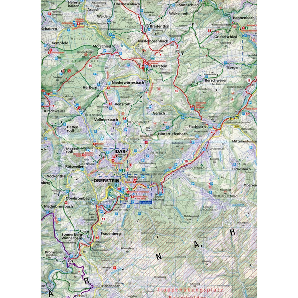Hunsrück - Obere Nahe 1 : 70 000 - Fahrradkarte