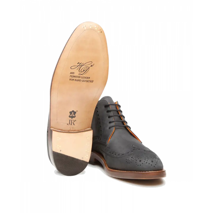 Heinrich Dinkelacker - Stiefeletten LUZERN FUL-BROGUE J Nubukleder - schwarz