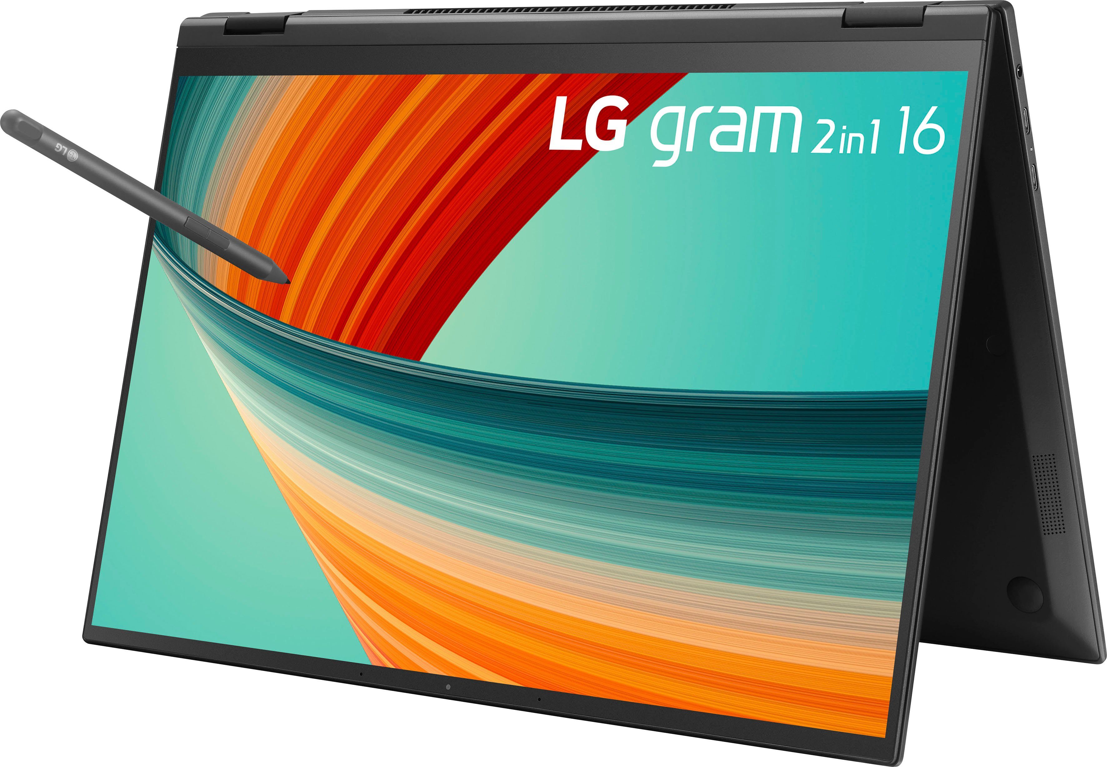 LG gram 16T90R-G.AA78G Convertible Notebook (40,6 cm/16 Zoll, Intel Core i7 1360P, Iris Xe Graphics, 1000 GB SSD)