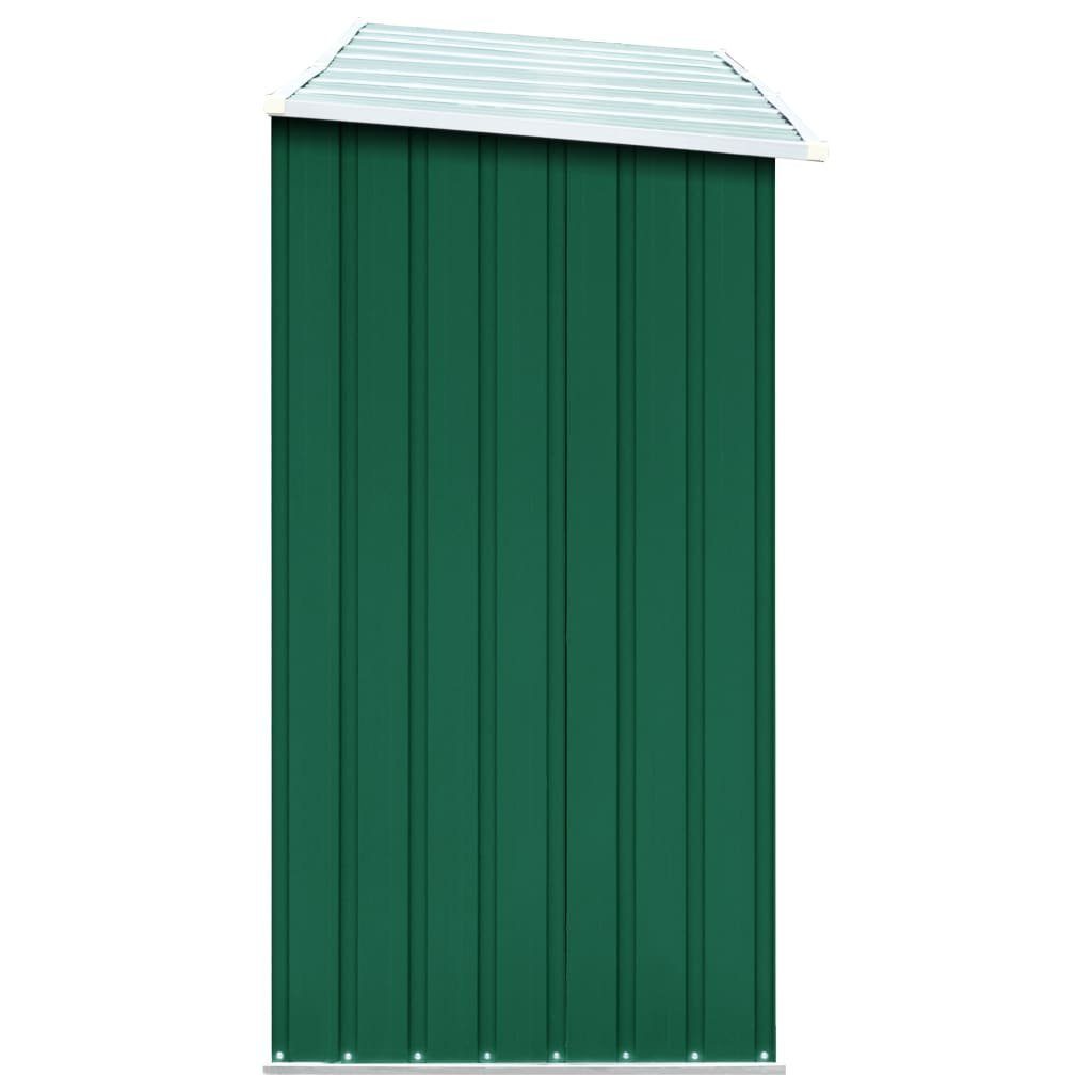 vidaXL Kaminholzregal Brennholzlager Verzinkter Stahl 330x84x152 cm Grün, BxTxH:330x84x84 cm