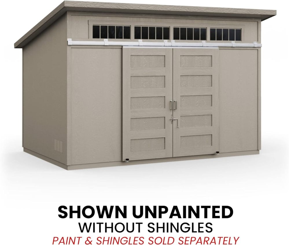 Handy Home Products Palisade 12x8 DIY Wooden Storage Shed (With Floor)
