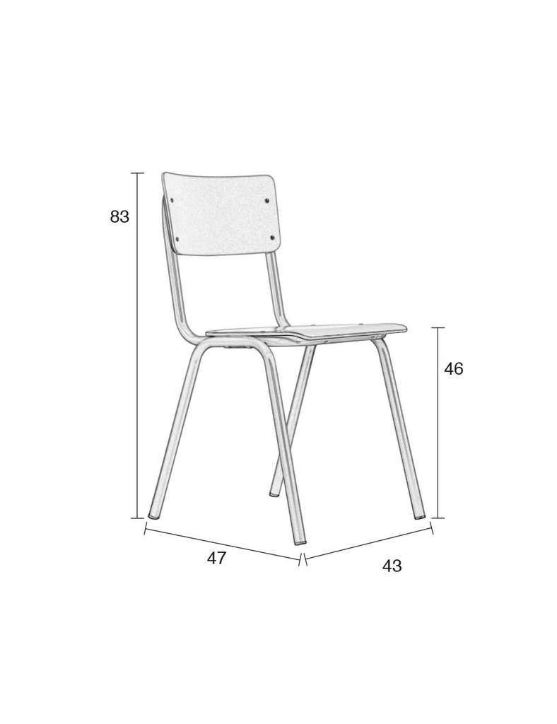 Zuiver Stapelstuhl Stuhl Stapelstuhl BACK TO SCHOOL MATTE OLIVE von ZUIVER