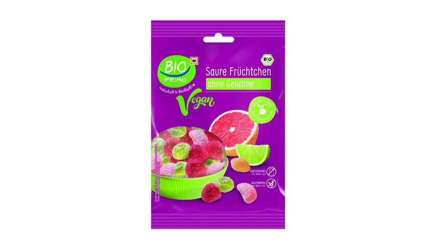BIO PRIMO Bio Frucht – Gummi Saure Früchtchen 100 g
