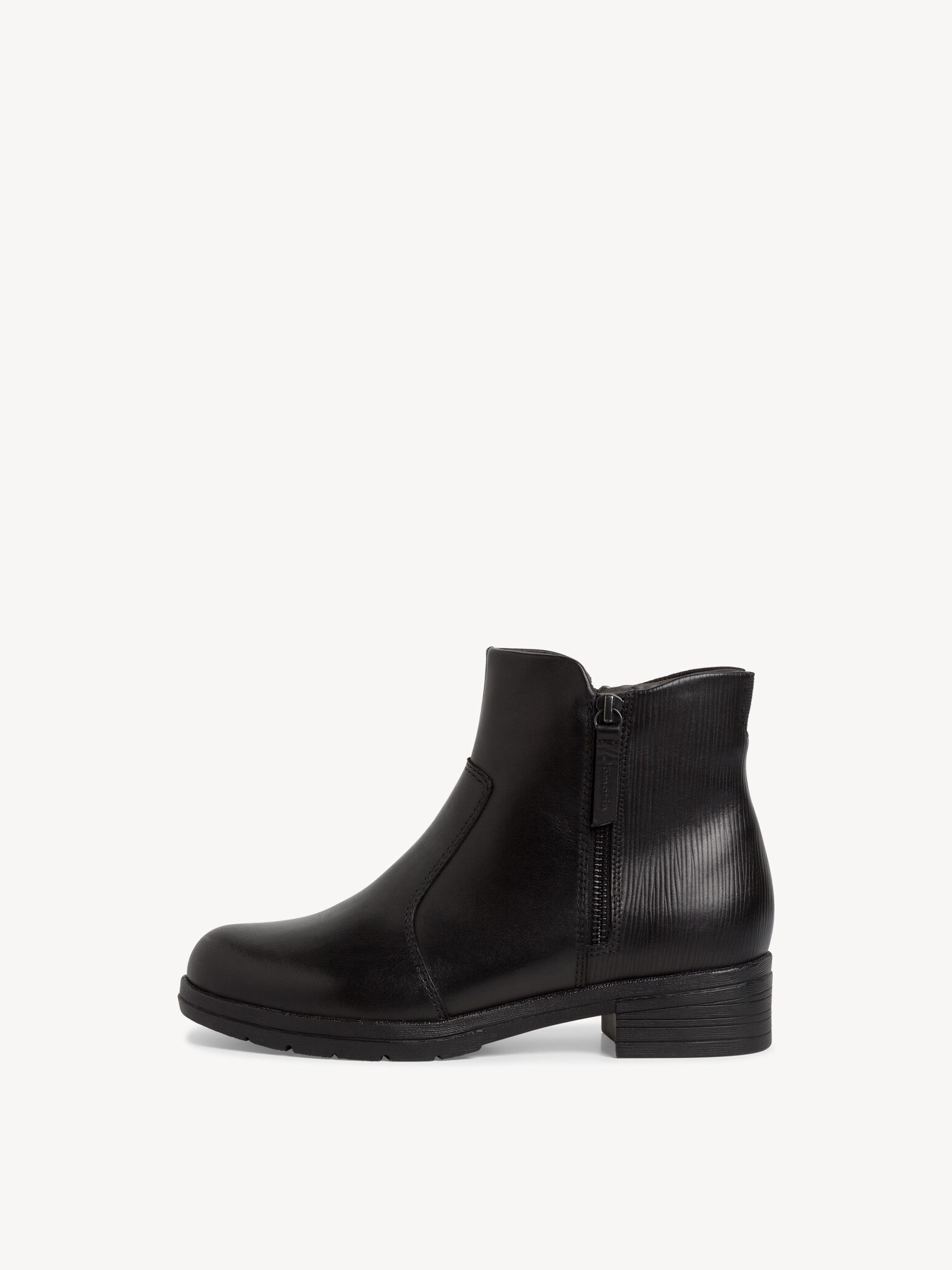 Bottine en cuir - noir