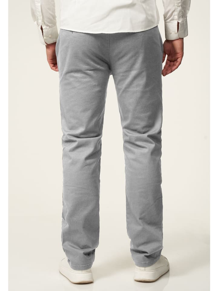 DAILY COTTON Chinohose - DCDAVIE Chino Hose Jeans Stoffhose Straight-Fit in Hellgrau günstig kaufen