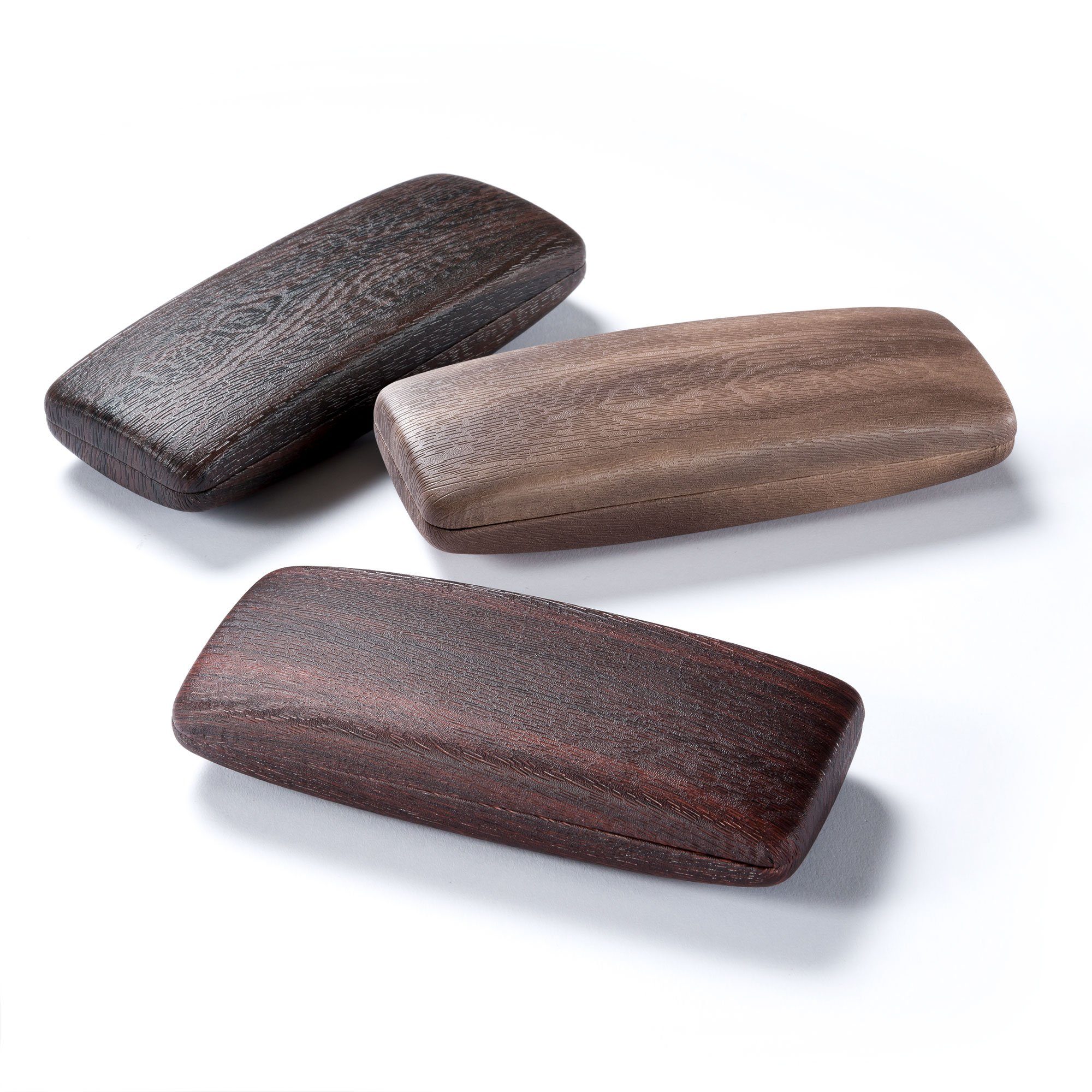 FEFI Brillenetui in Holz-Optik (Hardcase), inklusive Mikrofasertuch