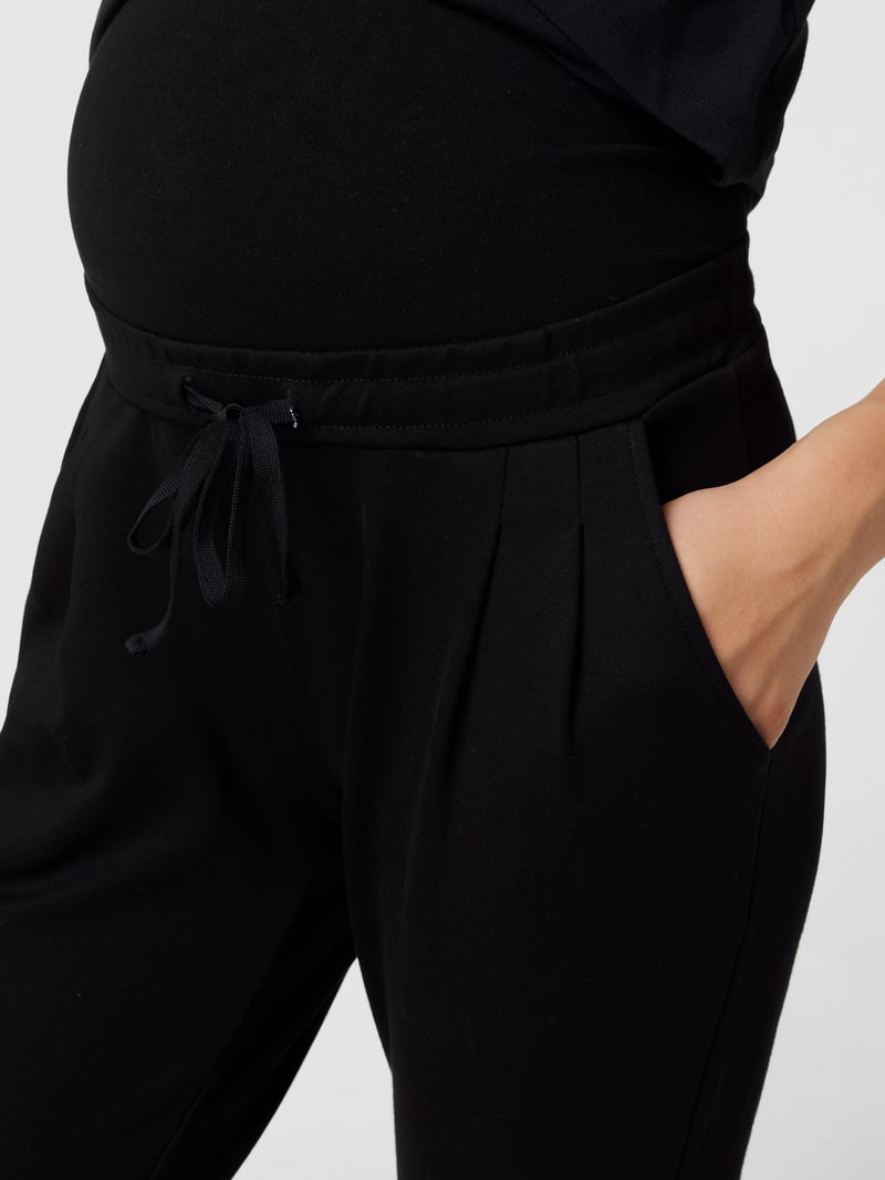 Umstands-Stoffhose mit Stretch-Anteil in schwarz