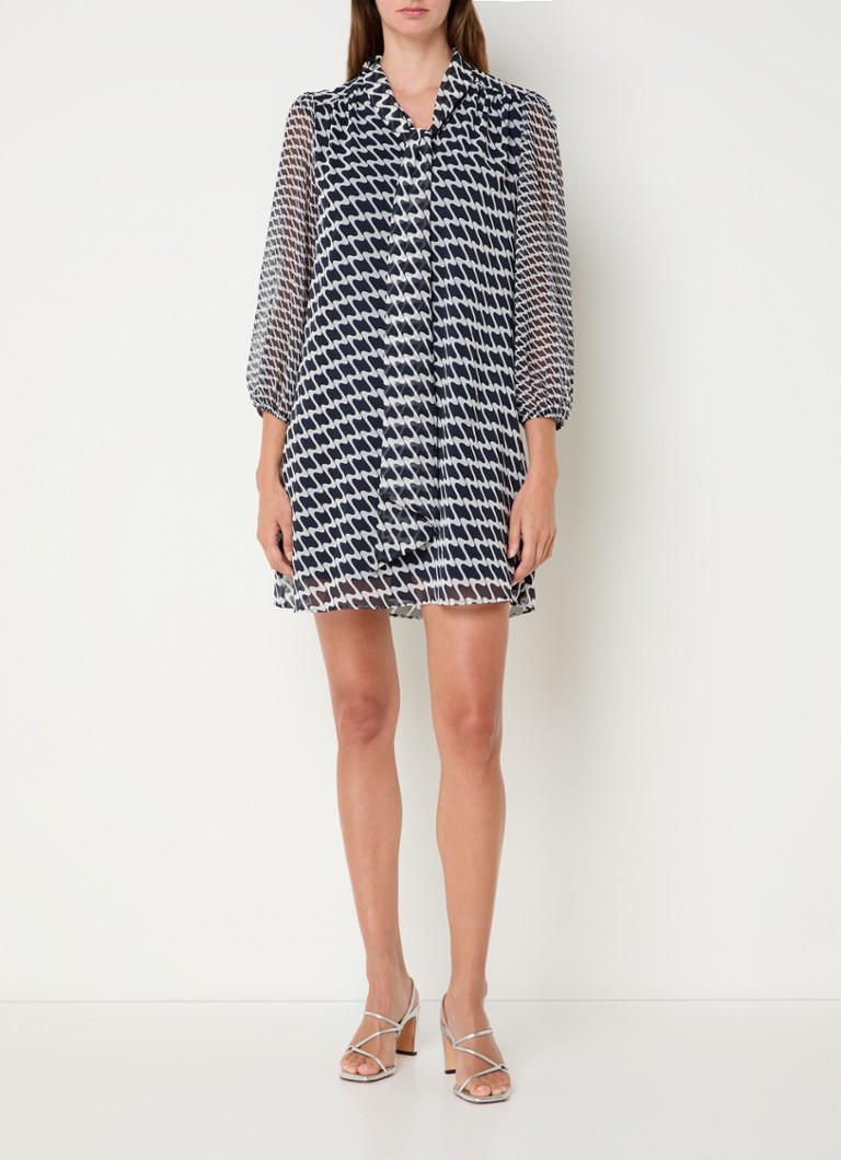 Vestido túnica midi con cuello chal y estampado gráfico Suki de Phase Eight