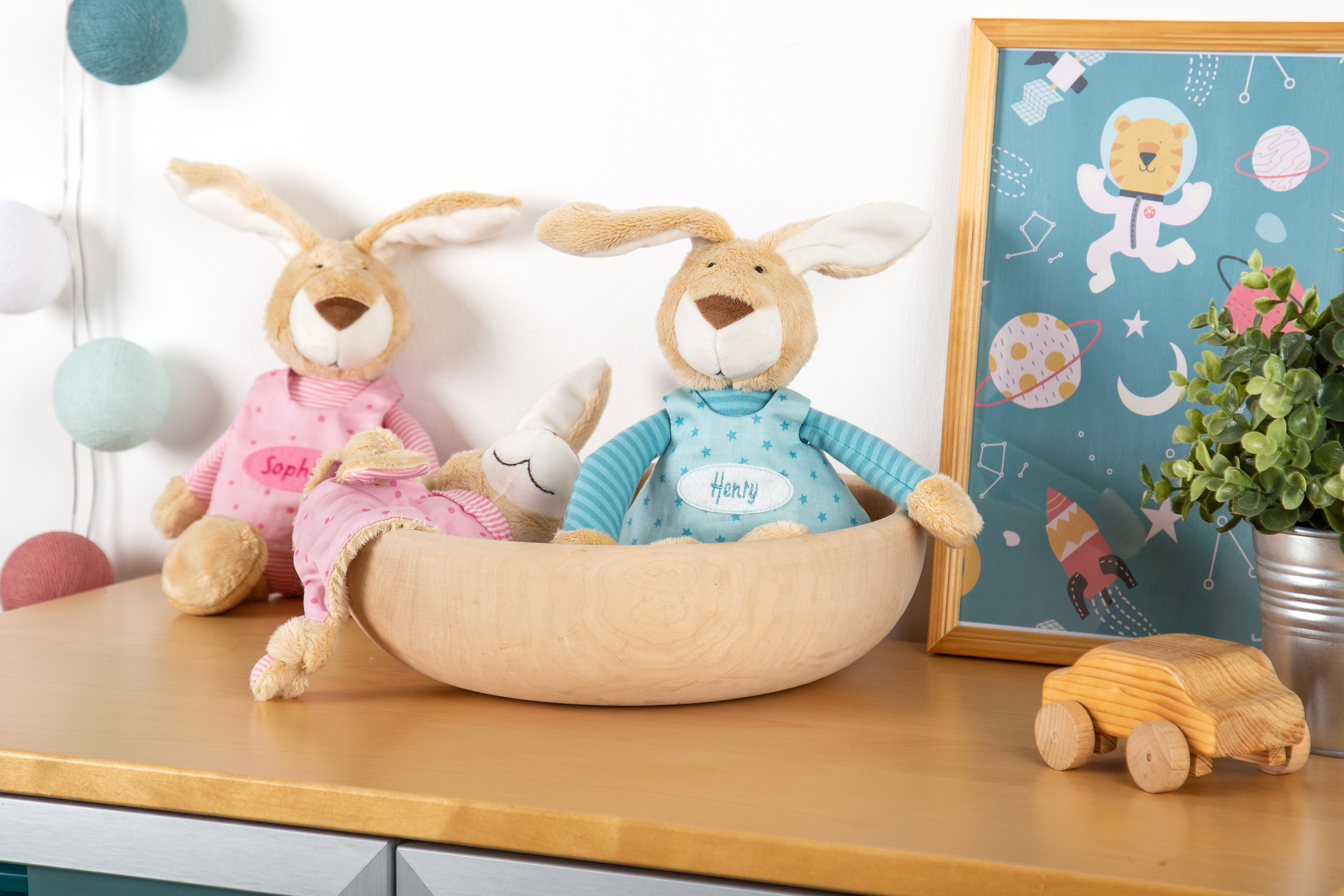 Namensspielfigur Hase rosa