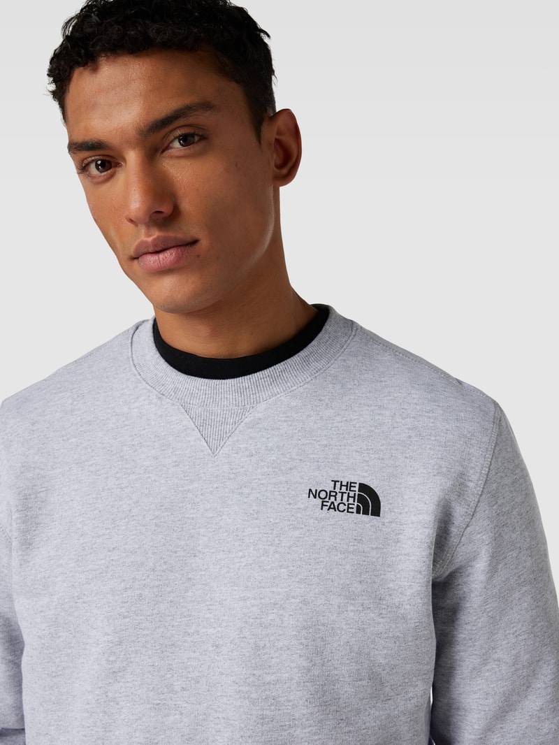 Sweatshirt mit Label-Detail Modell 'SIMPLE DOME' in hellgrau