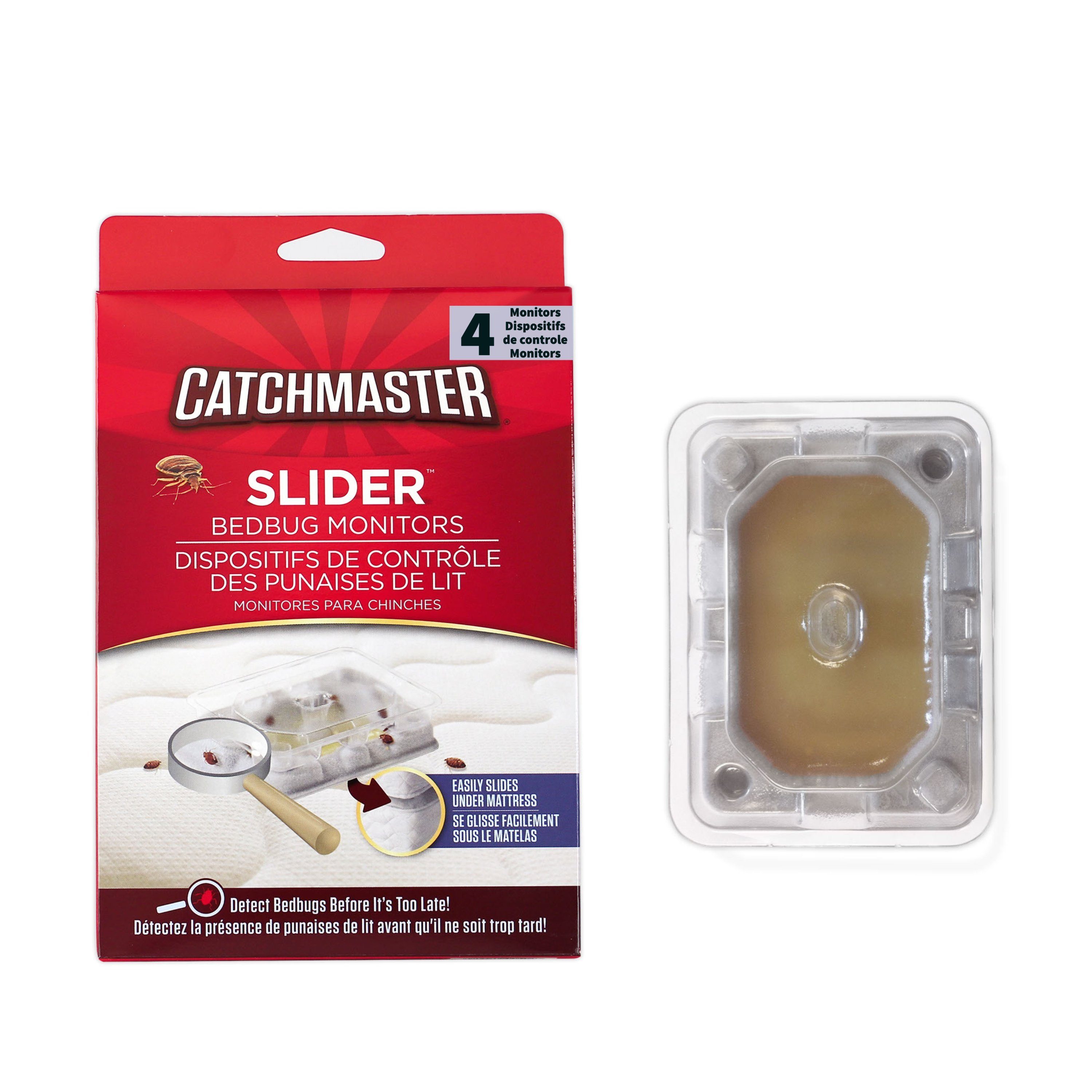 Catchmaster Insektenfalle Bettwanzen Monitor, Bettwanzenfallen zum Monitoring, mit Langzeitwirkung, 4er Set