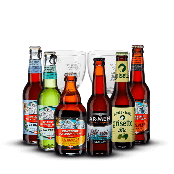 Pack Sans Gluten 6 Bières + 2 Verres