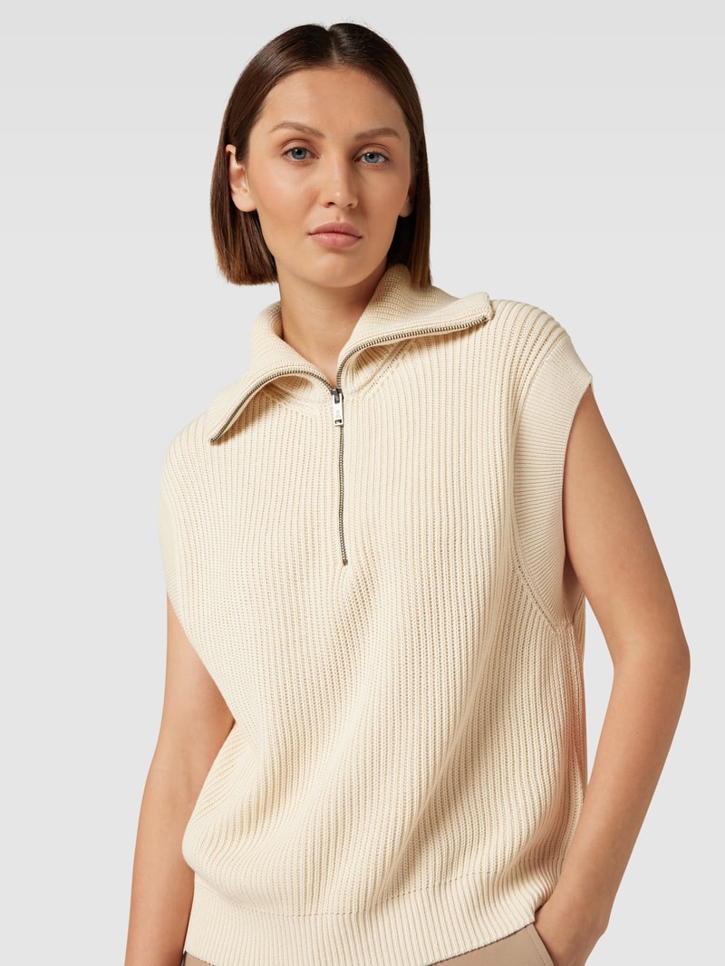 Pullunder mit Troyer-Kragen Modell 'AYLAA' in offwhite
