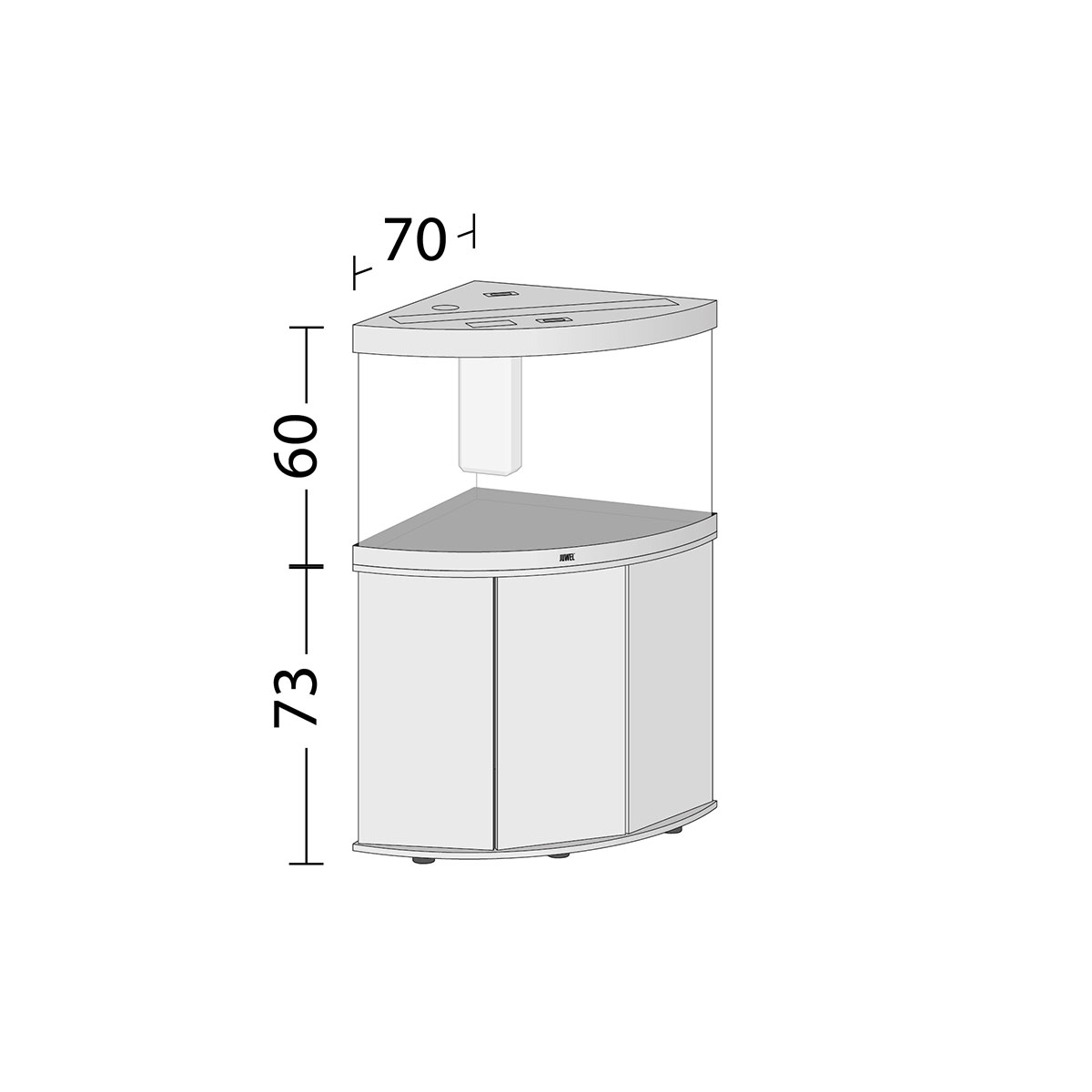 Juwel Komplett Eck-Aquarium Trigon 190 LED mit Unterschrank SBX