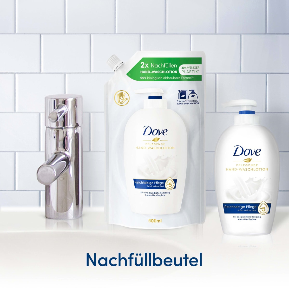 Flüssigseife, pflegende Handwaschlotion, Nachfüllpack, 500 ml