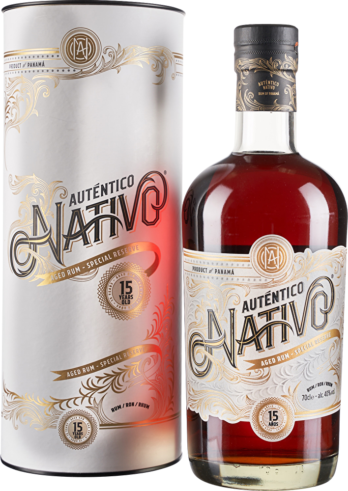 Auténtico Nativo Aged Rum Special Reserve 15 YO 0,7 Liter in Tube