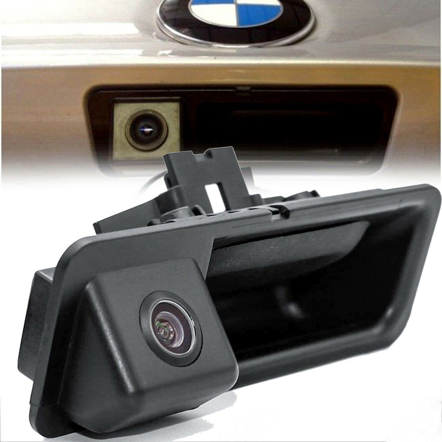 GABITECH Rückfahrkamera im Koffergriff integriert für BMW E60 E61 E70 E71 E72 Rückfahrkamera