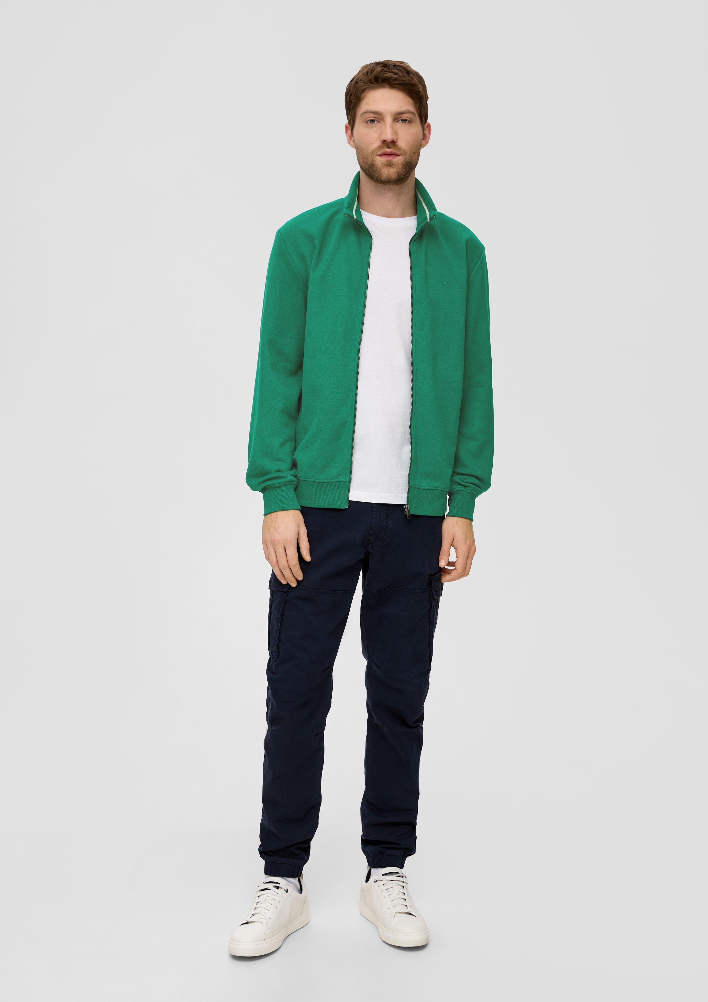 Sweatshirt-Jacke mit Stehkragen  2141491-7652