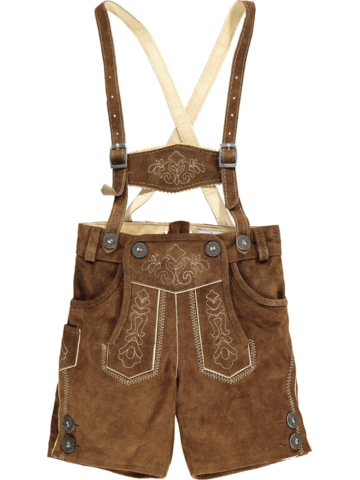 Isartrachten Lederhose in Braun günstig kaufen