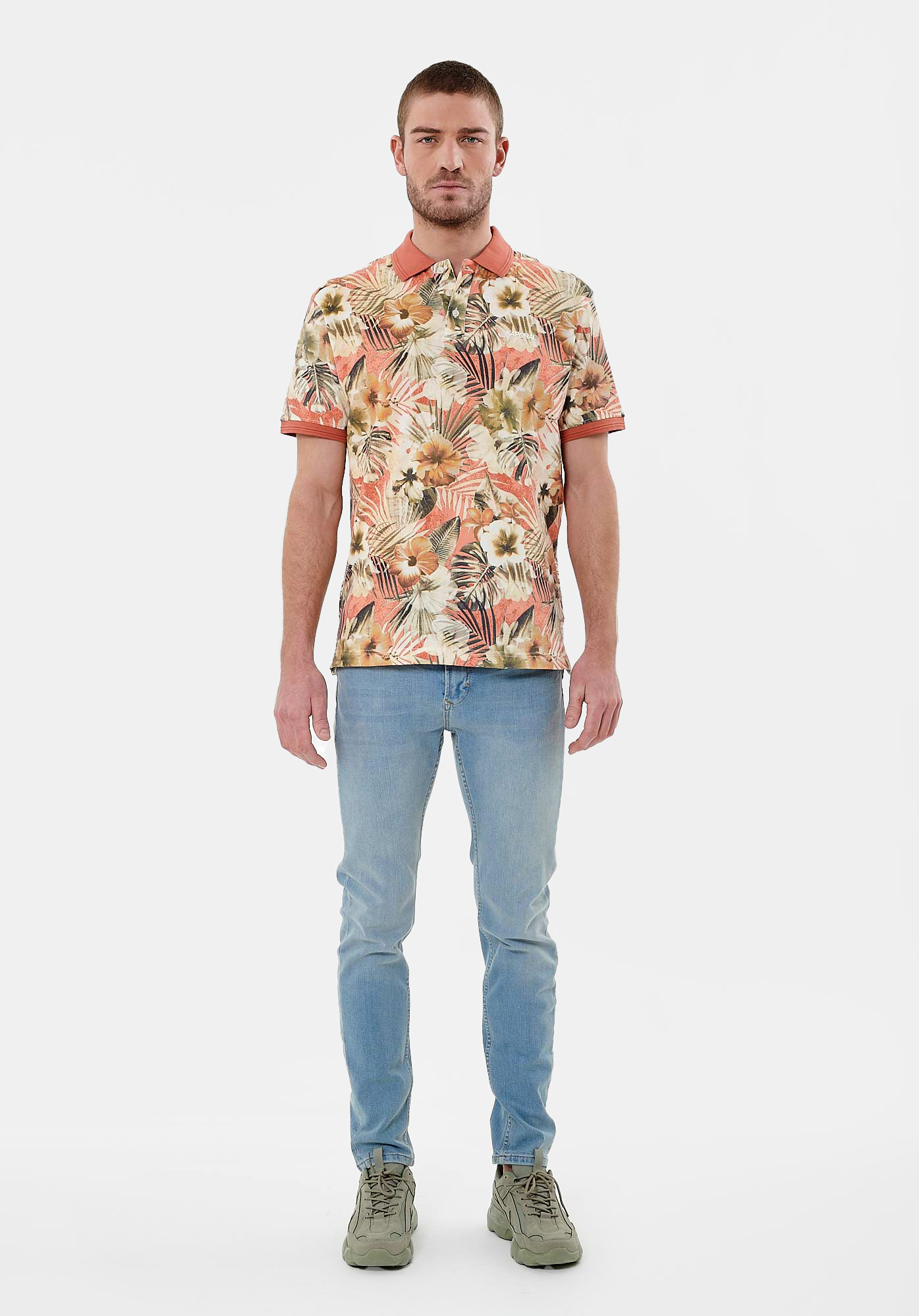 NAPPO  Polo fleuri Homme en 100% coton