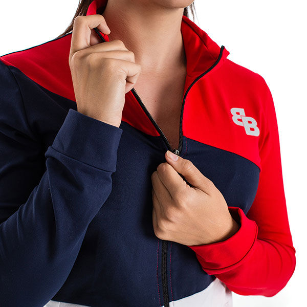 Nanao Sweatjacke Damen - Rot, Mehrfarbig