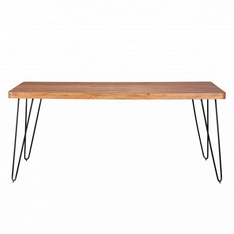 Wohnling Massivholz Akazie Esstisch 180 x 80 x 76 cm Küchentisch Massiv