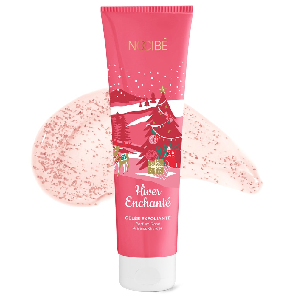 Nocibé Hiver Enchanté Gelée Exfoliante parfum rose & baies givrées