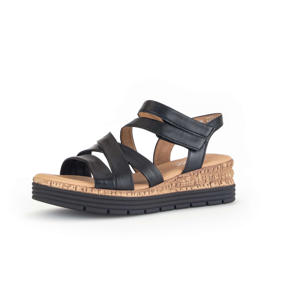 Gabor comfort Keilsandalette schwarz
