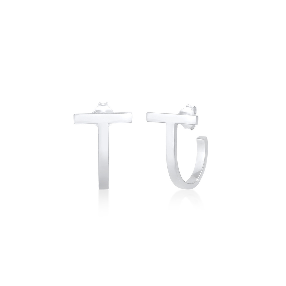 Elli Elli Boucles d'Oreilles Femme Tendance de Base Créoles en Argent Sterling 925 Boucles d'oreilles