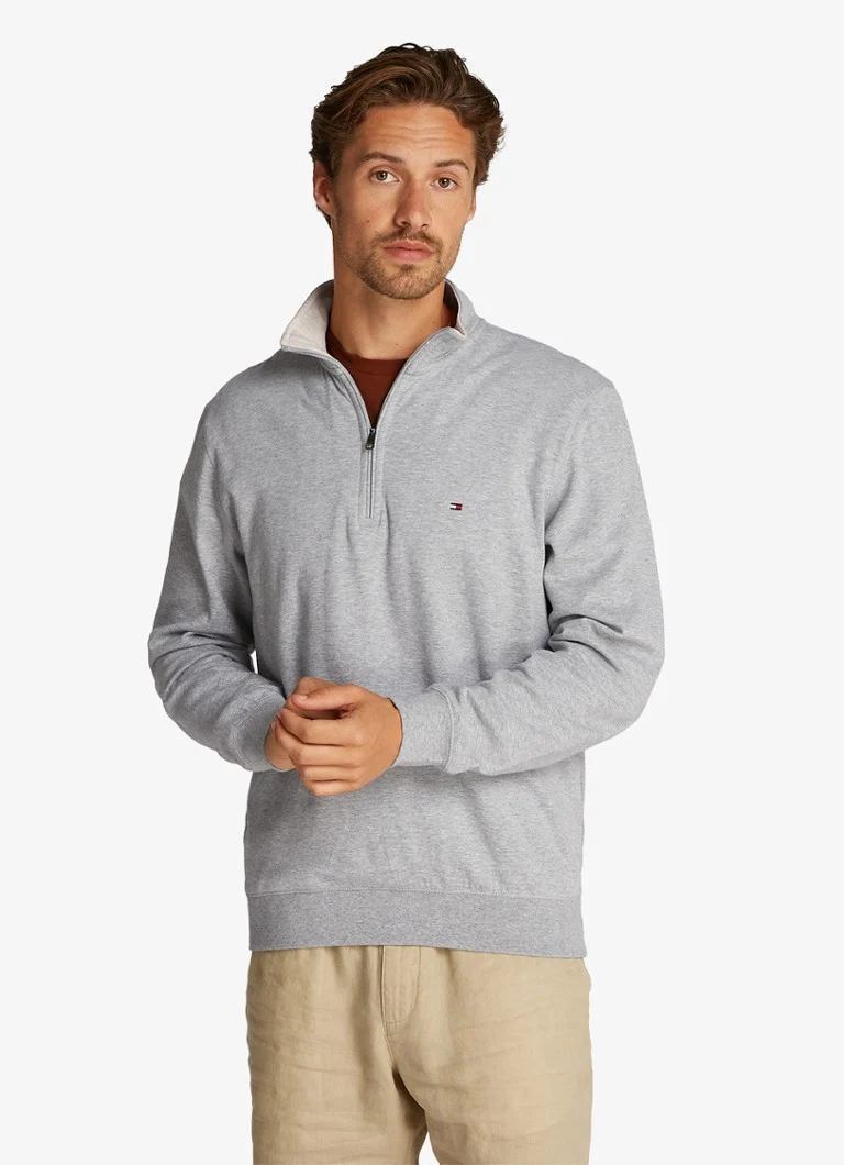 Tommy Hilfiger sweater with half zip and logo