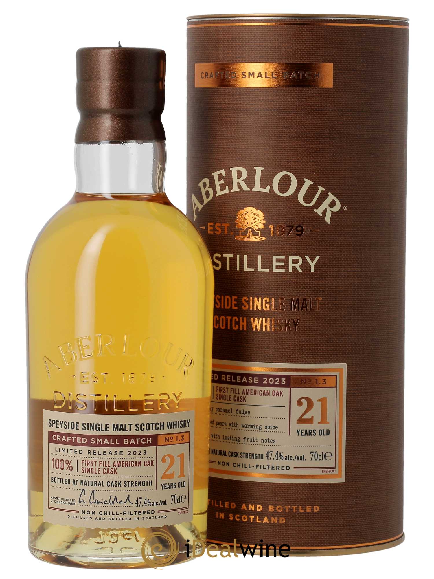 Whisky Aberlour 21 ans First Fill American New Vibration D.D. (70cl)  - Lot de 1 Bouteille