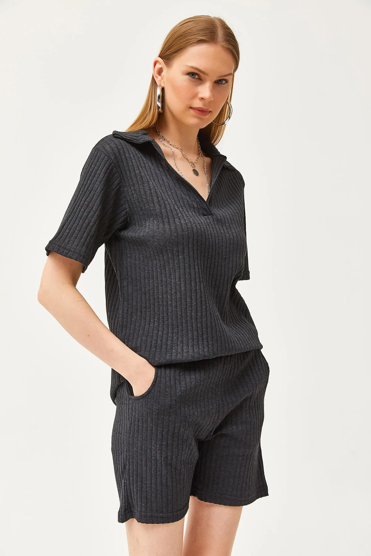 Olalook  Zweiteiler - Grau - Oversized