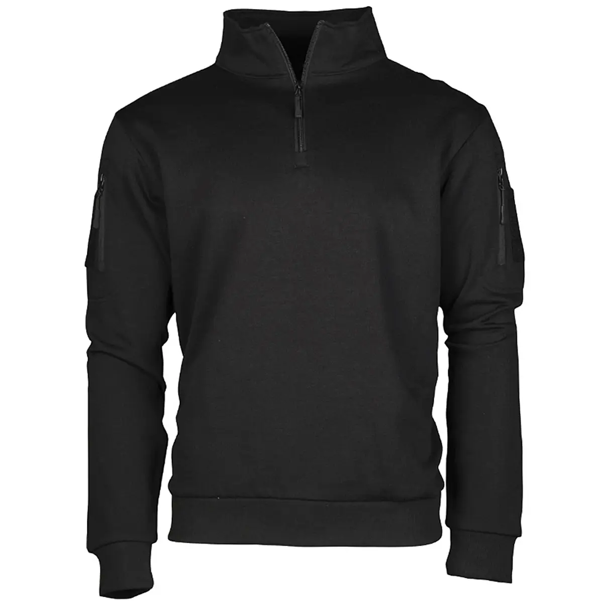 Tactical Sweatshirt mit Zipper schwarz