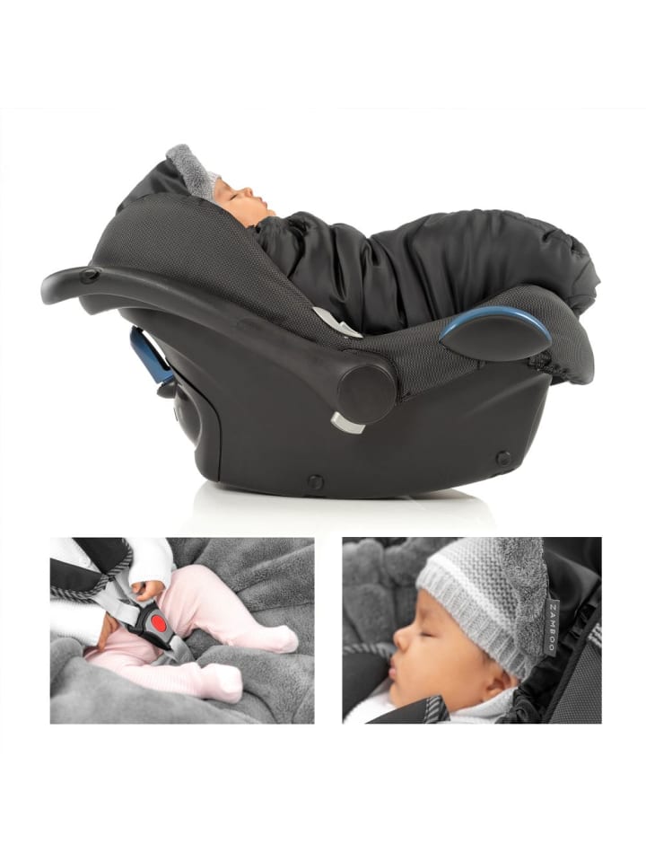 Zamboo Einschlagdecke für Babyschale (Maxi-Cosi, Cybex, Hauck, in schwarz günstig kaufen onesize