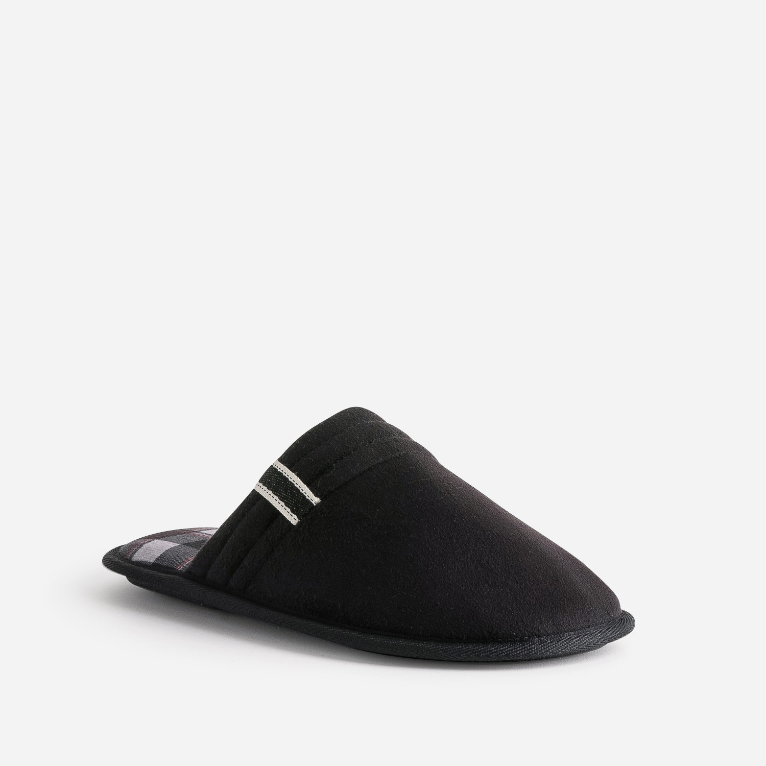 Chausson-mule noire première carreaux