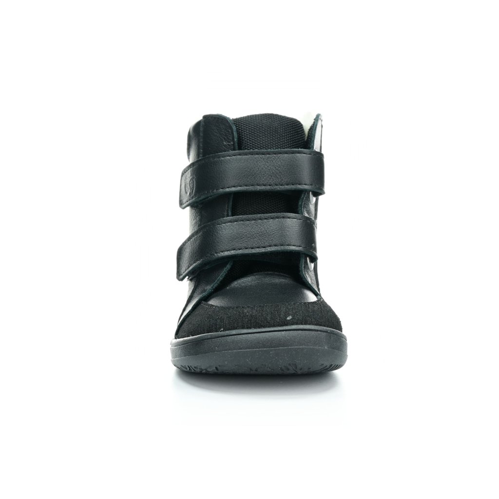 Baby Bare Febo Winter Black (mit Membran / Asfaltico) schwarze Barfußstiefeletten