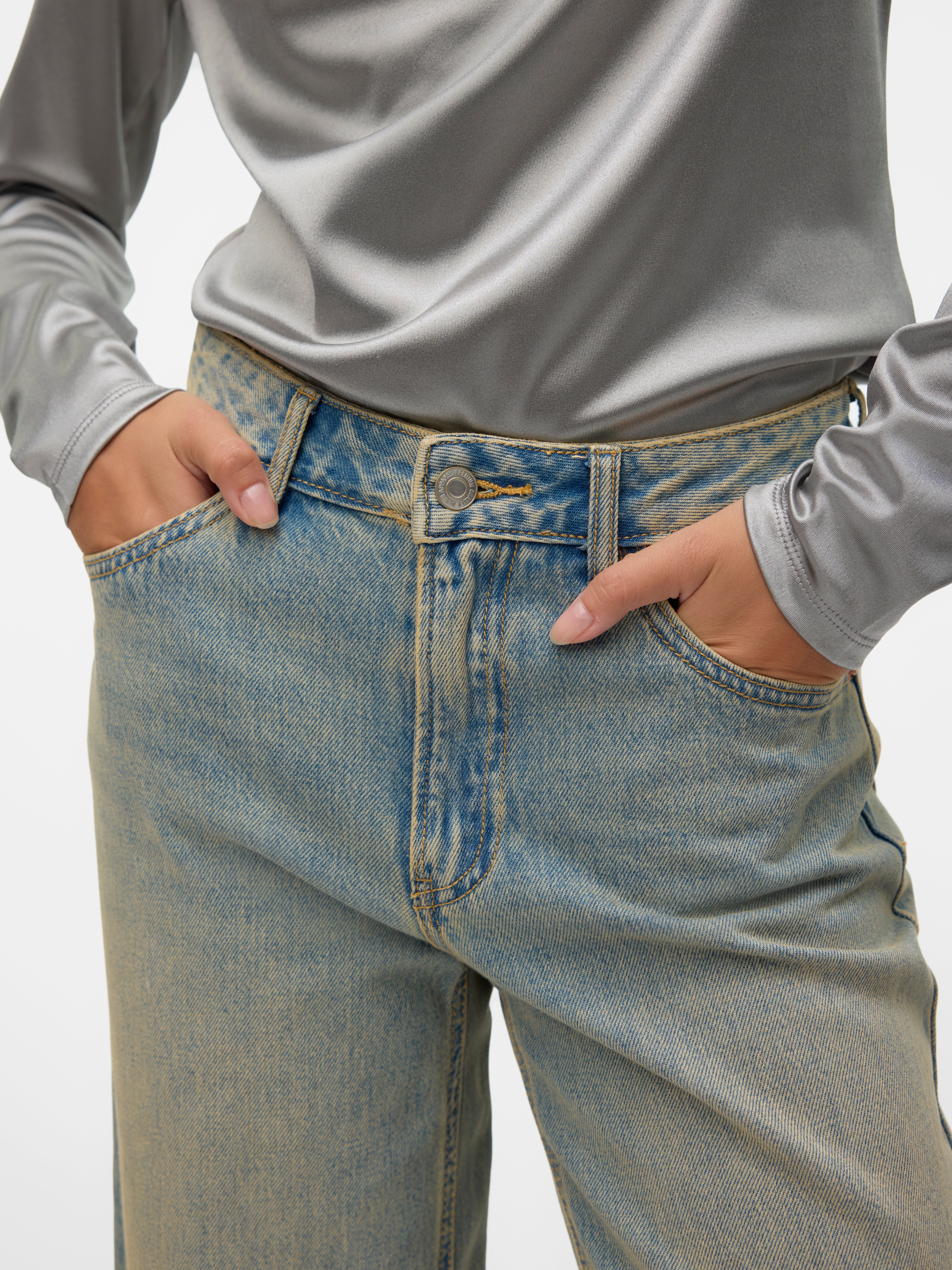 VMREMY Mid Rise Weiter Beinschnitt Jeans
